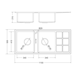 Chậu rửa chén Inox Malloca MS 8815R